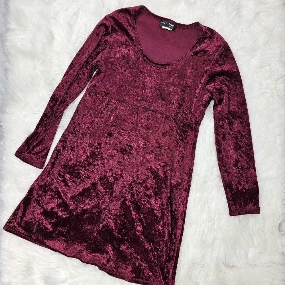 Vintage Rue St Paul Crushed Velvet Long Sleeved Dress